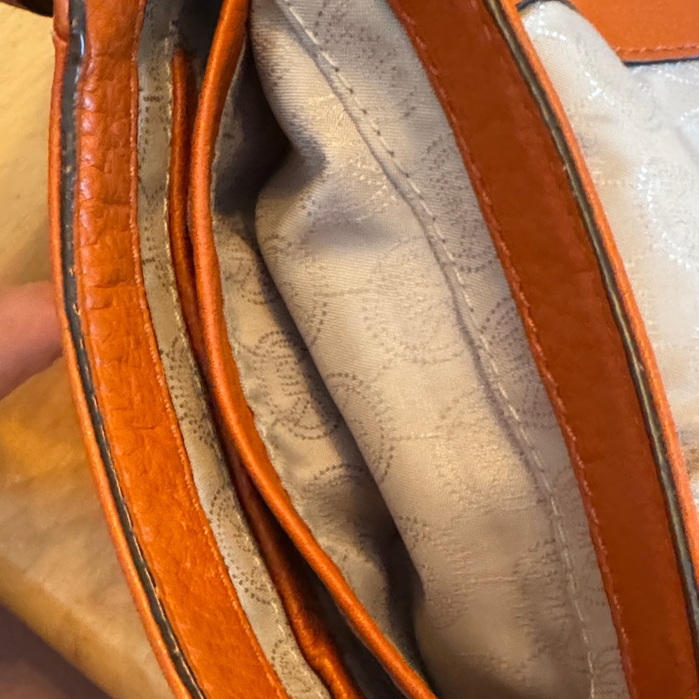 Michael Kors Burnt Orange Leather Crossbody with Matching Wallet Set - Picture 10 of 14